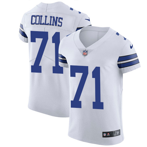 Nike Cowboys #71 La'el Collins White Men's Stitched NFL Vapor Untouchable Elite Jersey - Click Image to Close